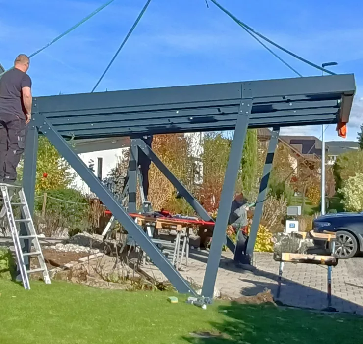 installation carport solaire à Rossens